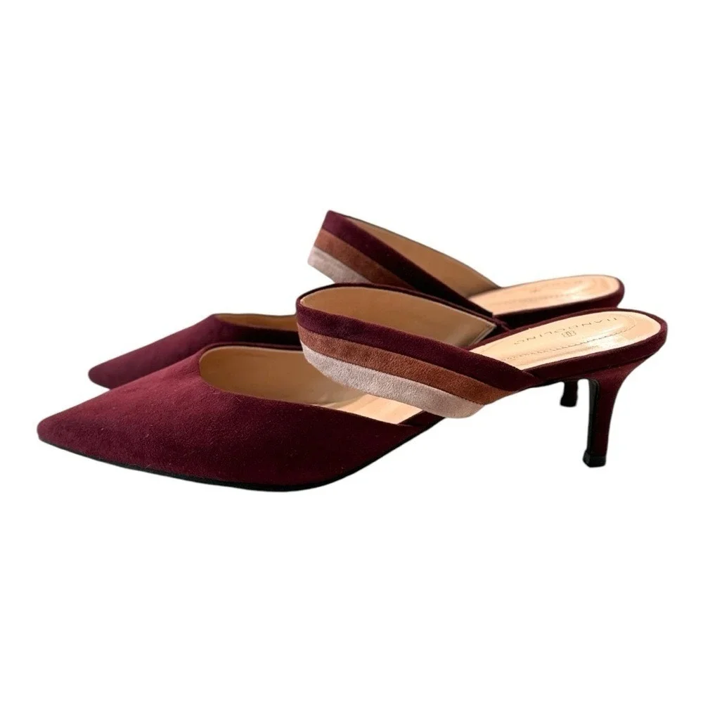 Bandolino Women's Red Marelli Pointed Toe Kitten Heel‎ Mule Size 9.5 - Picture 5 of 9